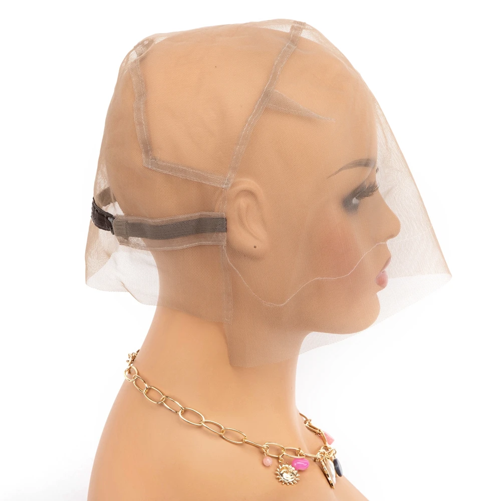 Upgraded Full Lace Wig Cap for Wig Making with Adjustable Straps and Extra Elastic Bands