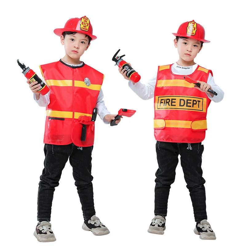 Pompiere Sam Cosplay carnevale Costume di Halloween per bambini ragazzo ragazza festa abbigliamento da lavoro accessori uniformi pompiere di natale