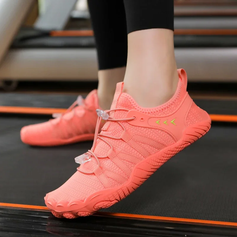 Indoor fitness men's and women's anti-skid shock absorption running silent skipping rope shoes sports yoga shoes women's