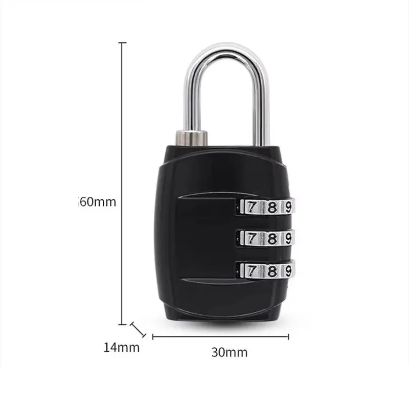 7 Colors Digit Password Lock Combination Suitcase Luggage Metal Code Password Locks Padlock Travel Safe Anti-Theft Color Locks view 4