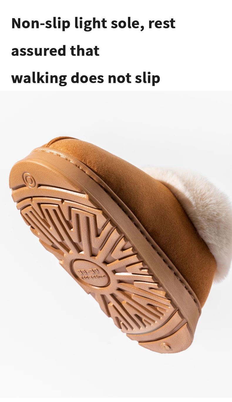 Winter-Slip-On-Hausschuhe für Herren, dicke Memory-Schaum-Sohle, ultraweiches, mit Fleece gefüttert, warme High-Top-Hausschuhe für drinnen und draußen – Detail 9