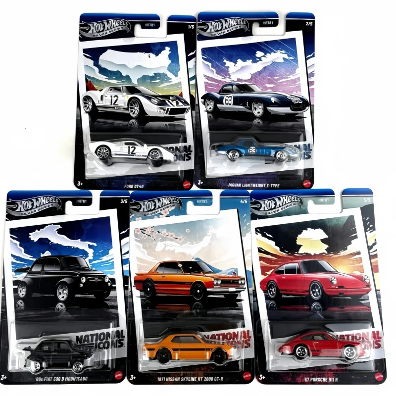 

Genuine Hotwheels Retro Alloy Car Model National Symbol Simulation Toy Collectible Boygift Alloy Play Vehicle Non-Retained Model