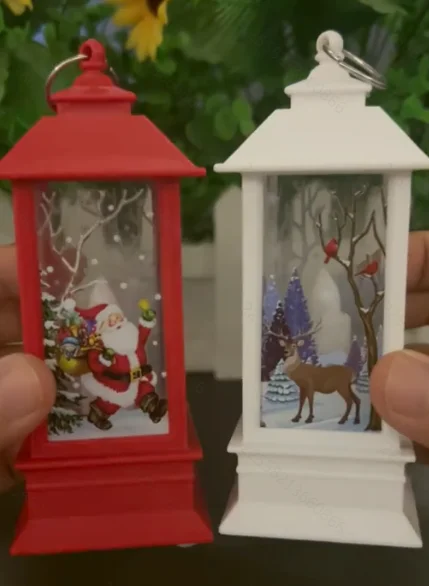 クリスマスLEDランタンオーナメント6個、お祝いのテーブルナイトライト、お祝いのオーナメント、クリスマスギフト、ギフトに最適