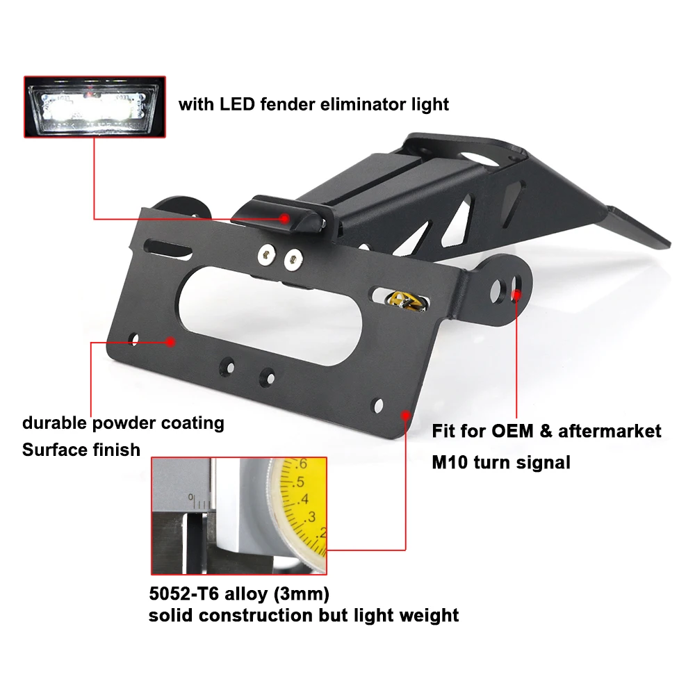 Fit For KTM RC 125 2022-2024 RC 200 2022 RC 390 Motorcycle License Plate Holder Tail Tidy Fender Eliminator kit RC125 200 390