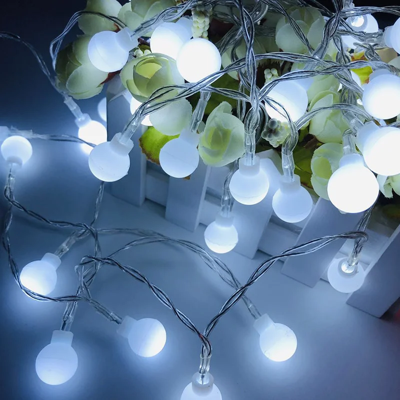 Outdoor Light Fairy Light LED Ball String Light Battery Operated String Light for Wedding Halloween Garden Christmas Room Decor