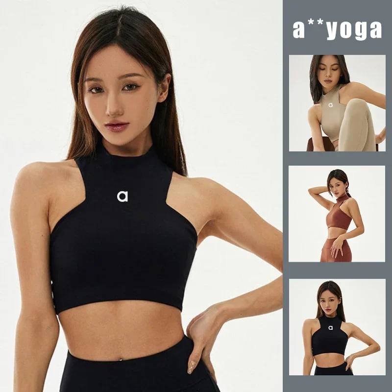 

a* yoga Sports vest fashion yoga back smock casual fitness running shock-proof outside wear vest