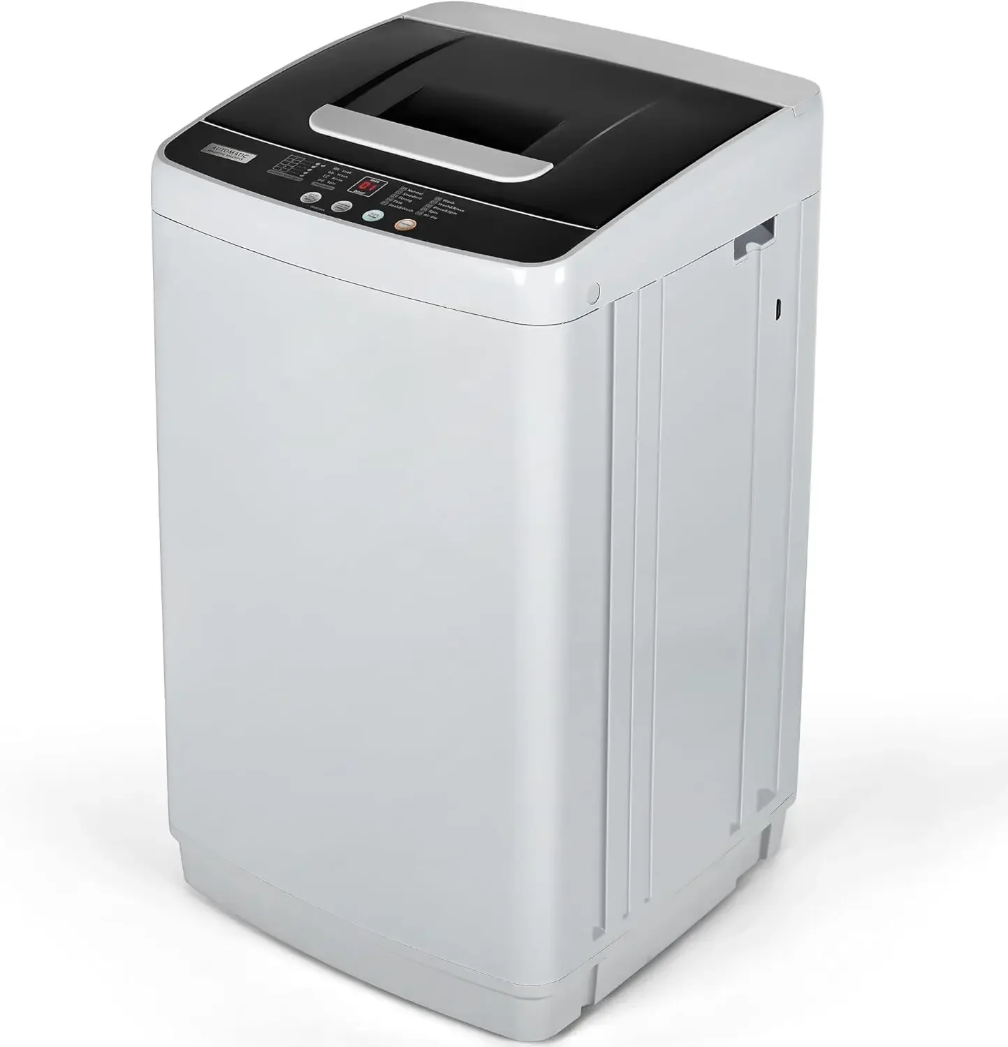 1.03cu.ft Home Washer, Small Portable Washing Machine with 10 Programs 5 Water Levels, Drain Pump and LED Display