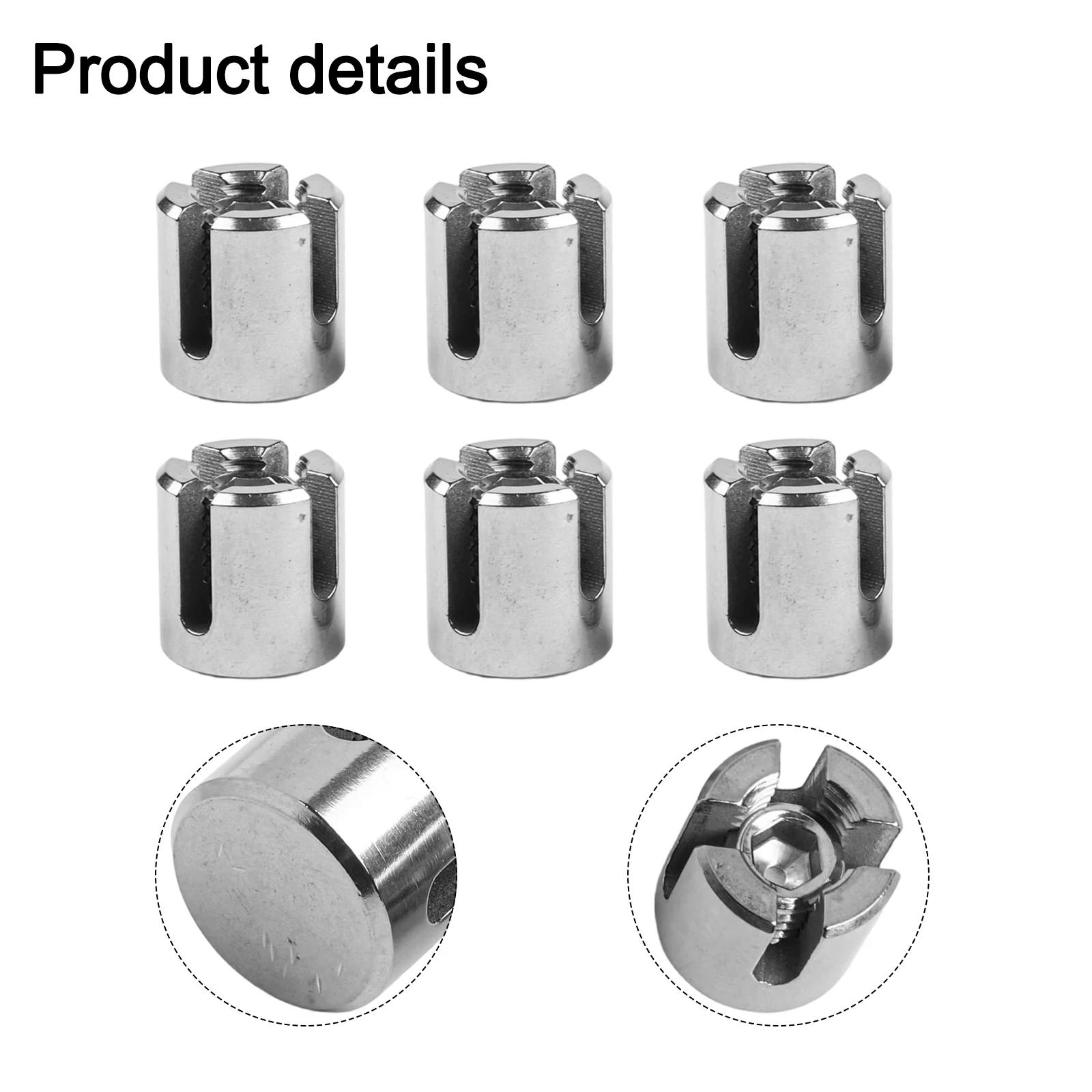 8 Pieces 316 Stainless Steel Wire Rope Clips for Trellis Systems Suitable for Securing Wire Rope and Cable with Polished Finish