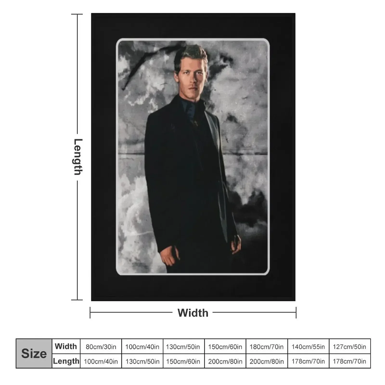 klaus mikaelson potrait Throw Blanket couch cozy soft plush fuzzy picnic outdoor blanket