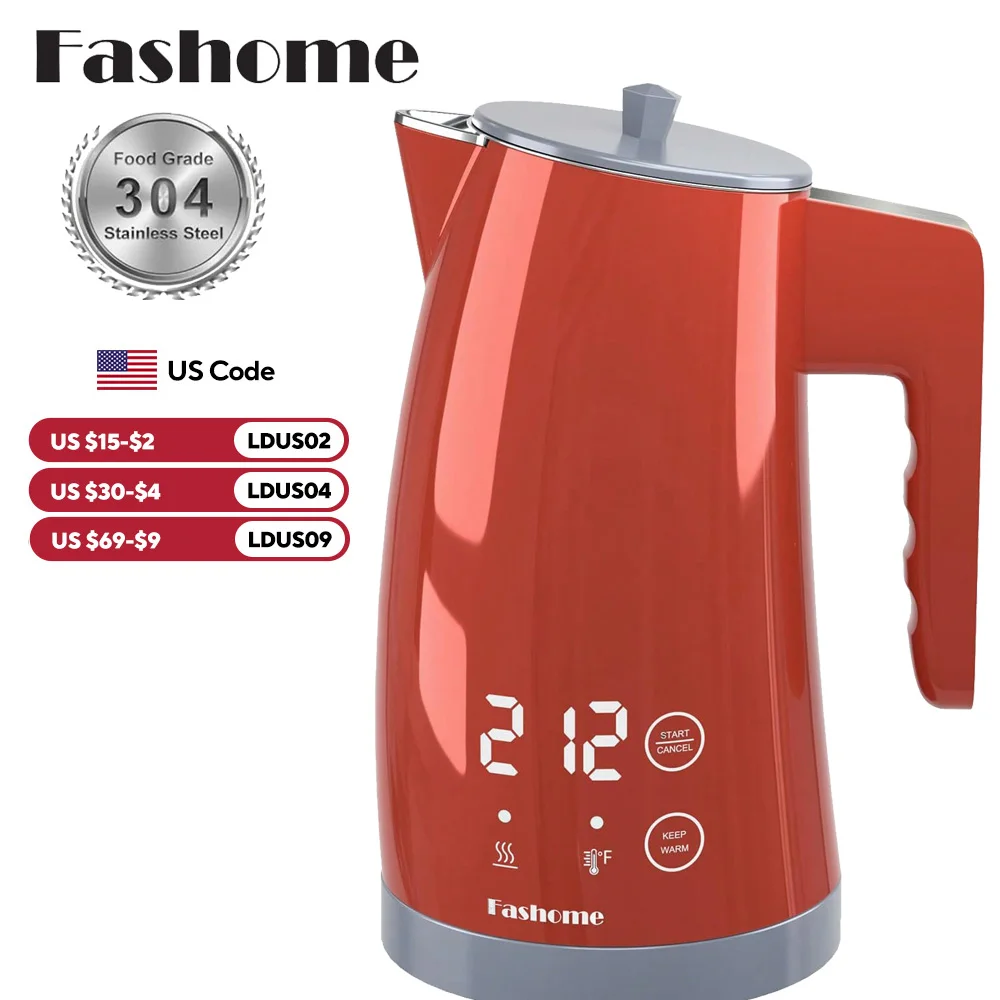 1.25L Electric Kettle Temperature Control Digital LED Display 1200W Electric Tea Kettle, 2 Hour Keep Warm, 304 Stainless Steel Inner, Auto Shut Off, Hot Water Boiler Tea Coffee Electric Pot