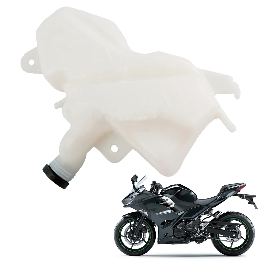 Motorcycle Radiator Coolant Expansion Bottle Tank with Cap for Kawasaki 2018-2022 Ninja 400 EX400 Z400