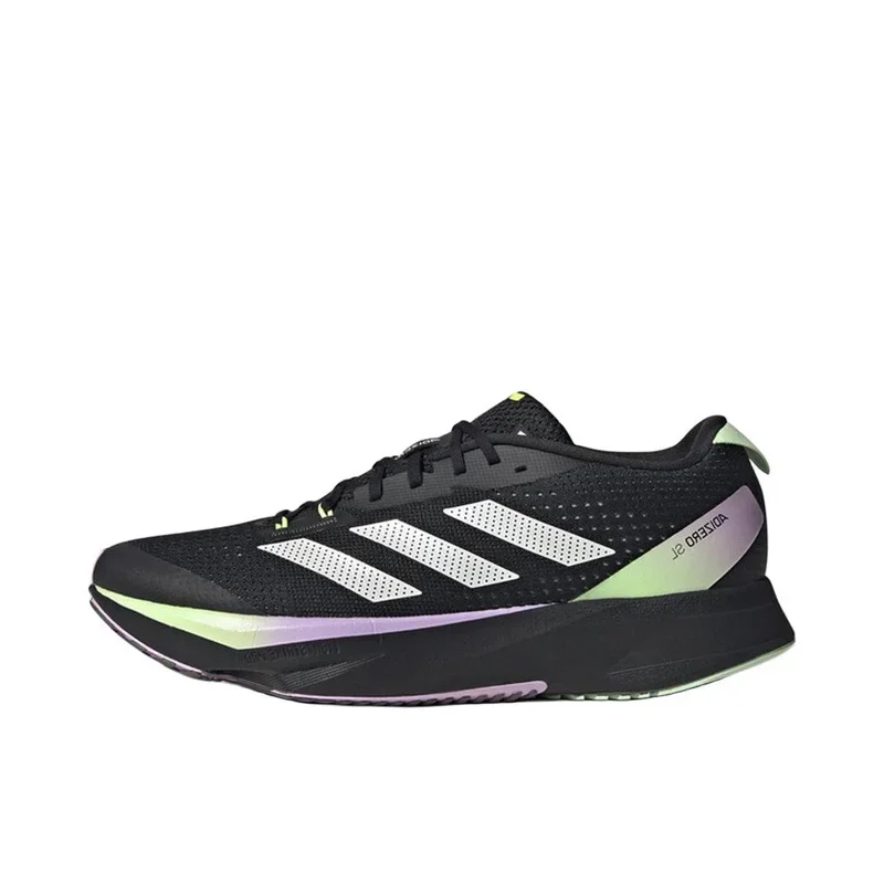 Adidas Adizero SL Fabric Non-slip Wear-resistant Lightweight Low-top Casual Running Shoes Unisex Sneakers HQ1352 Black Green