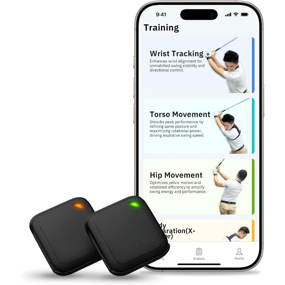 

Golf Swing Analyzer with Dual IMU Sensors Real Time BioFeedback 3D Motion Training System for Wrist Torso Hip X Factor