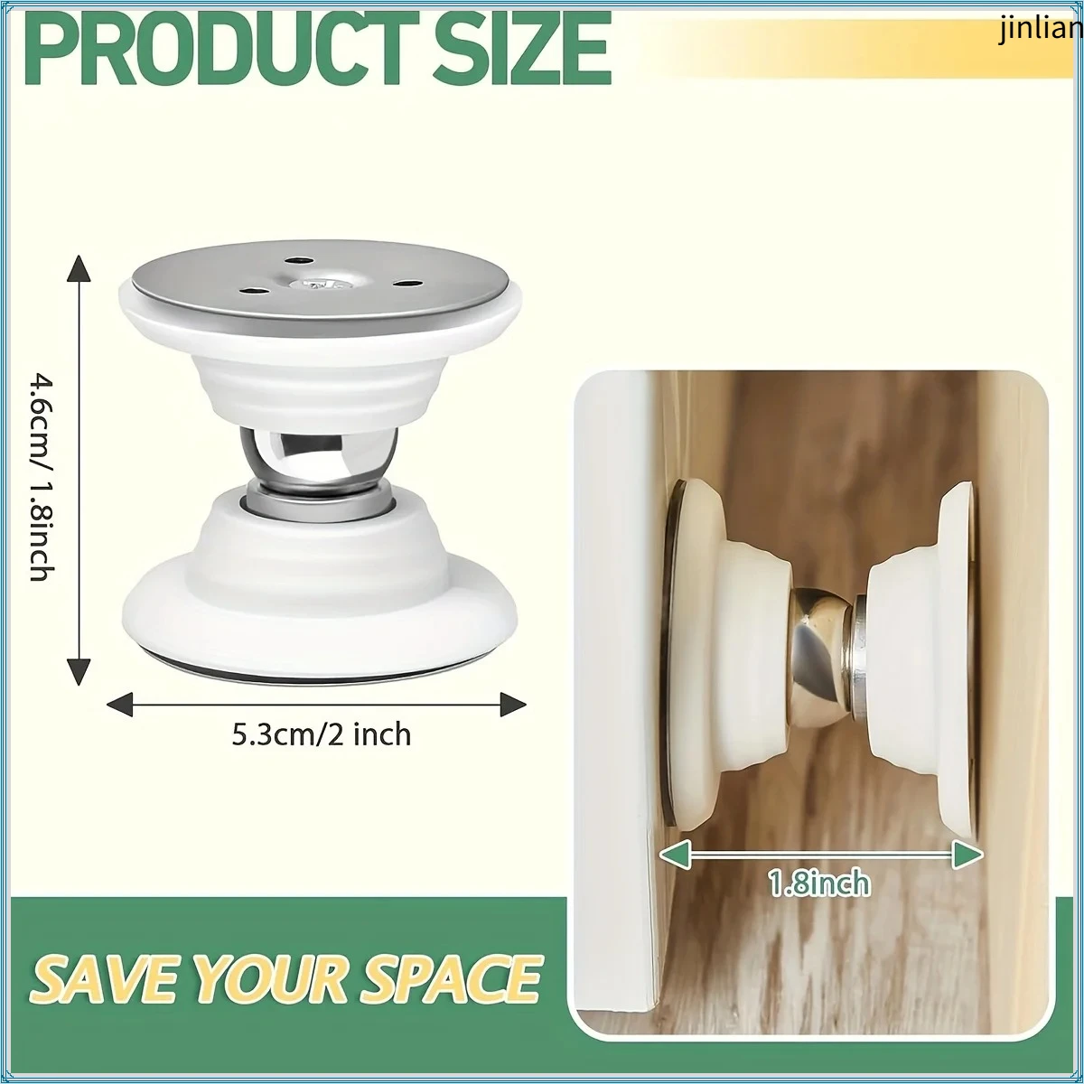 Short Door Stop Strong Magnetic Anti Collision Door Stop Without Drilling Rv Bedroom Bathroom Suction Cup Silent Door Stop