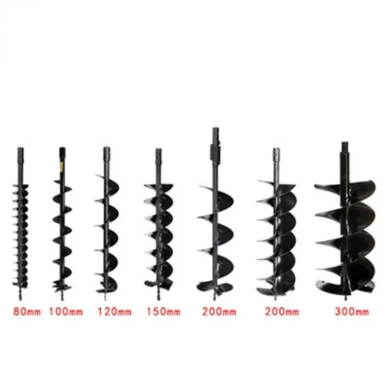 D100 - 150mm 800mm Tek / Çift Toprak Burgu Matkap Ucu Sürükleme Ucu Buz / Toprak Kazma için Güç Kazma Aracı