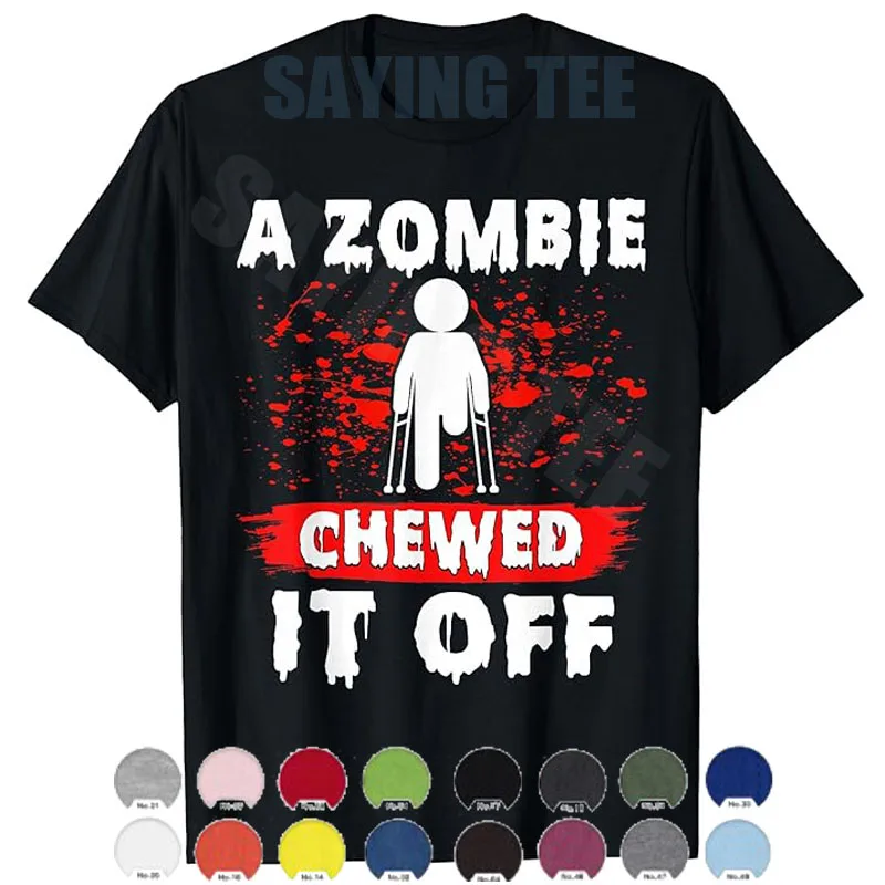Lustiges Amputanten-T-Shirt: „Ein Zombie hat es abgekauft“ – Prothesen-Amputations-T-Shirt, Y2K-Beinamputanten- oder Prothesenbein-Shirt, Witziges Spruch-T-Shirt, Geschenke – Detail 11