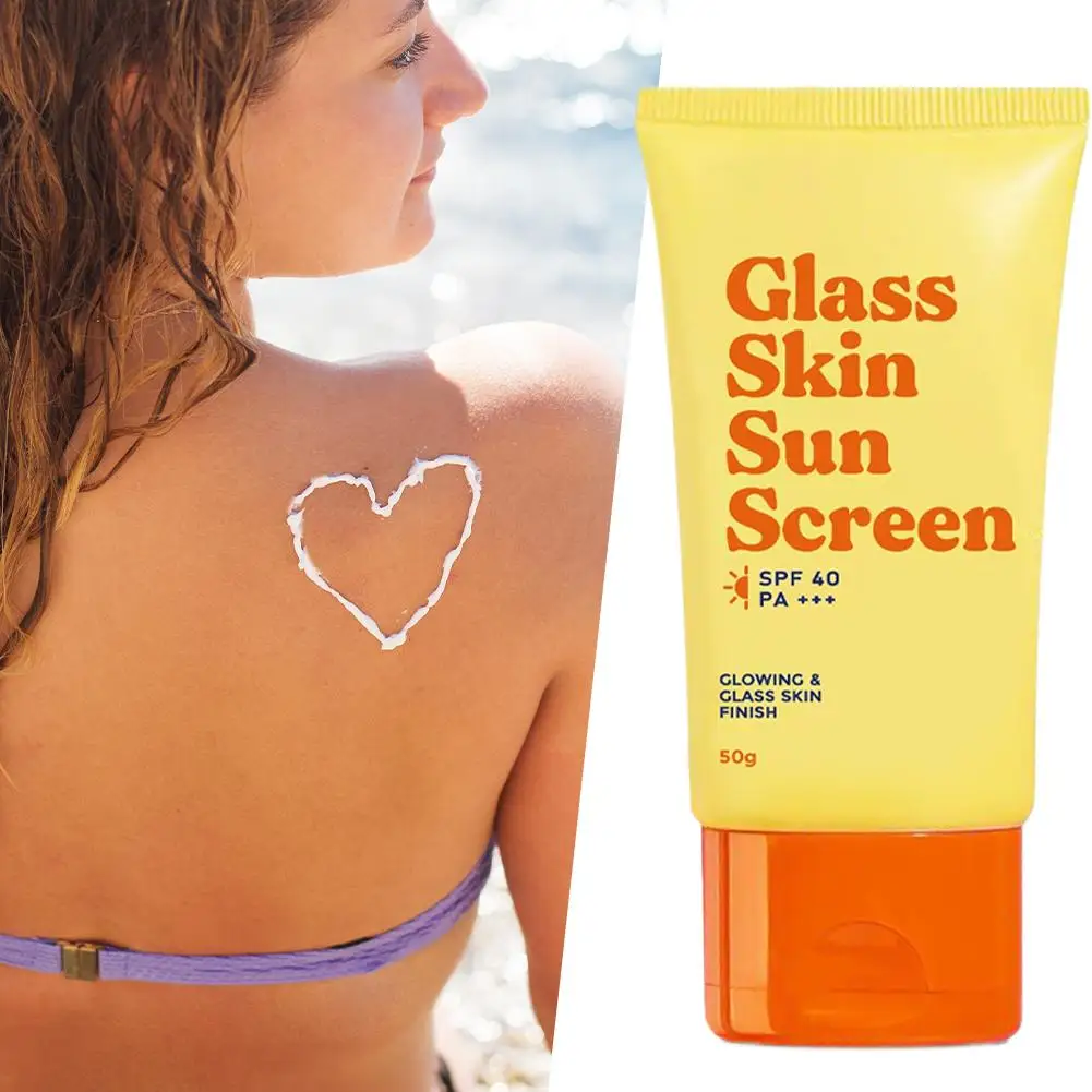 

50 мл стеклянный солнцезащитный крем для кожи SPF40 PA +++ освежающий увлажняющий нежирный УФ-защита для любой кожи корейская косметика O0Y4