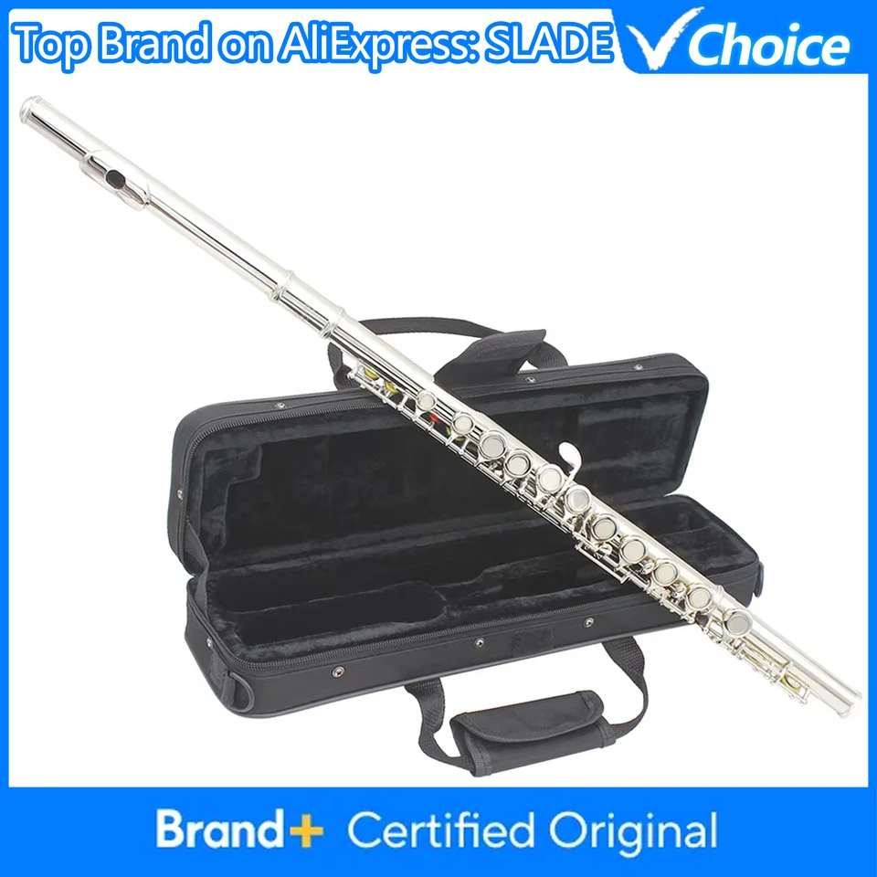 SLADE Flute 16 Closed Holes C Key Professional Transverse Flute
