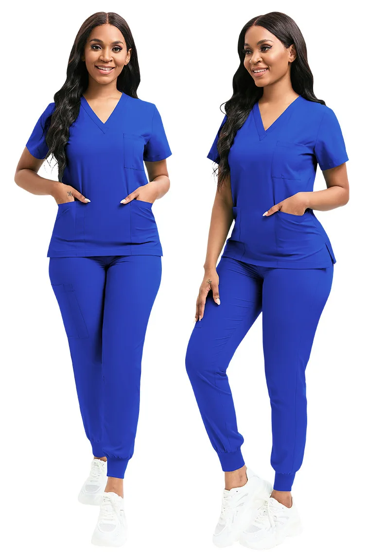 Multicolors Women Scrubs Sets Doctors Medical Uniforms Nurses Accessories Vneck Tops Joggers Dental Clinic Beauty Salon Workwear