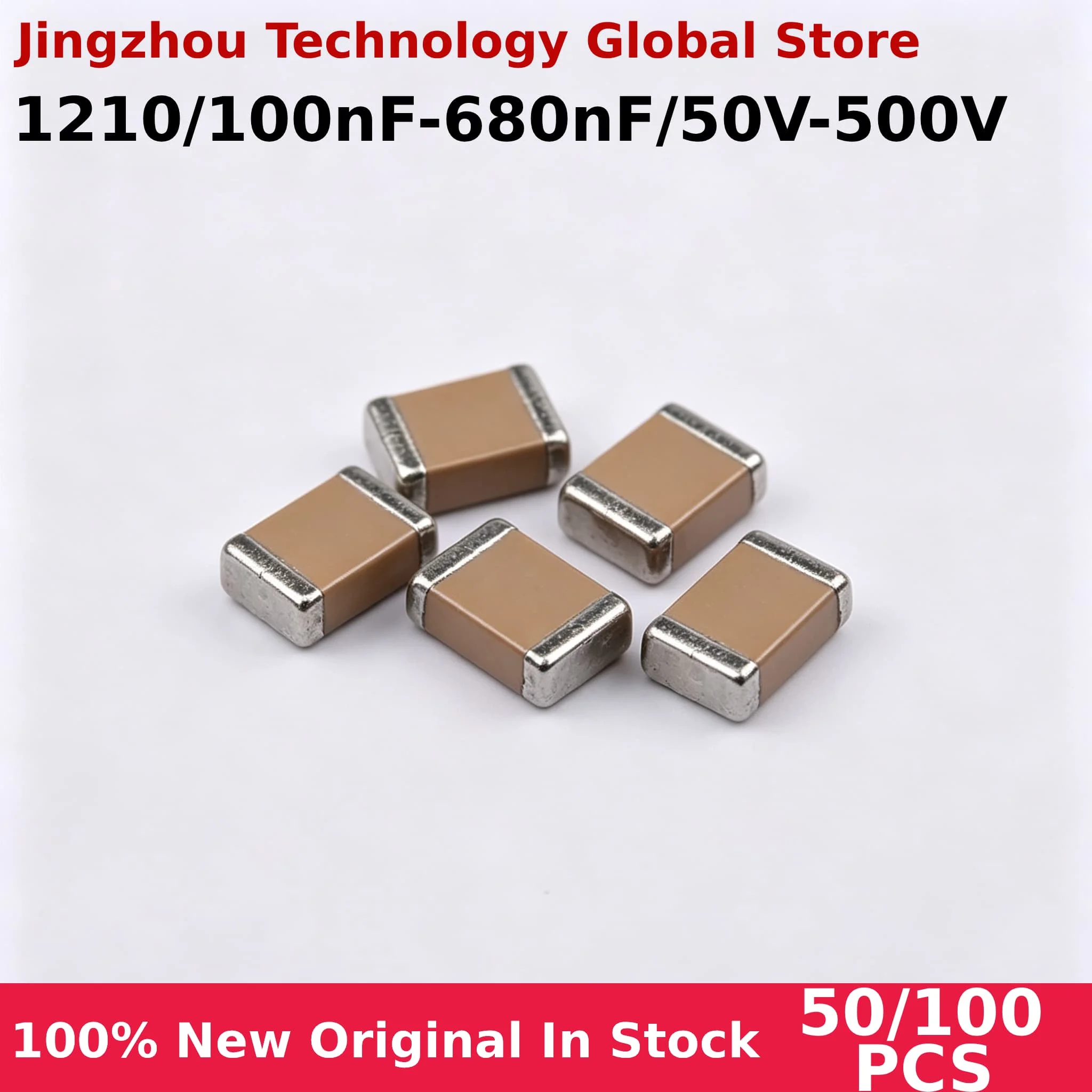 50/100PCS SMD Ceramic Capacitors 1210 100uF 220uF 330uF 470uF 680V 50V 100V 250V 500V X7R 100% New Chip Wholesale