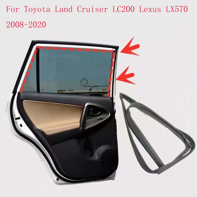 Window Glass Run Channel Rubber Seal For Toyota Land Cruiser LC200 Lexus LX570 2008-2020 Glass Weatherstrip