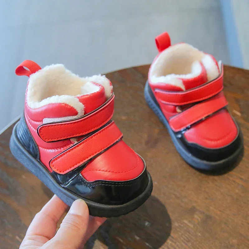 Winter Baby Girls Boys Snow Boots Infant Toddler Shoes Warm Plush Children Outdoor Ankle Boots Soft Sole Anti Slip Kids Shoes