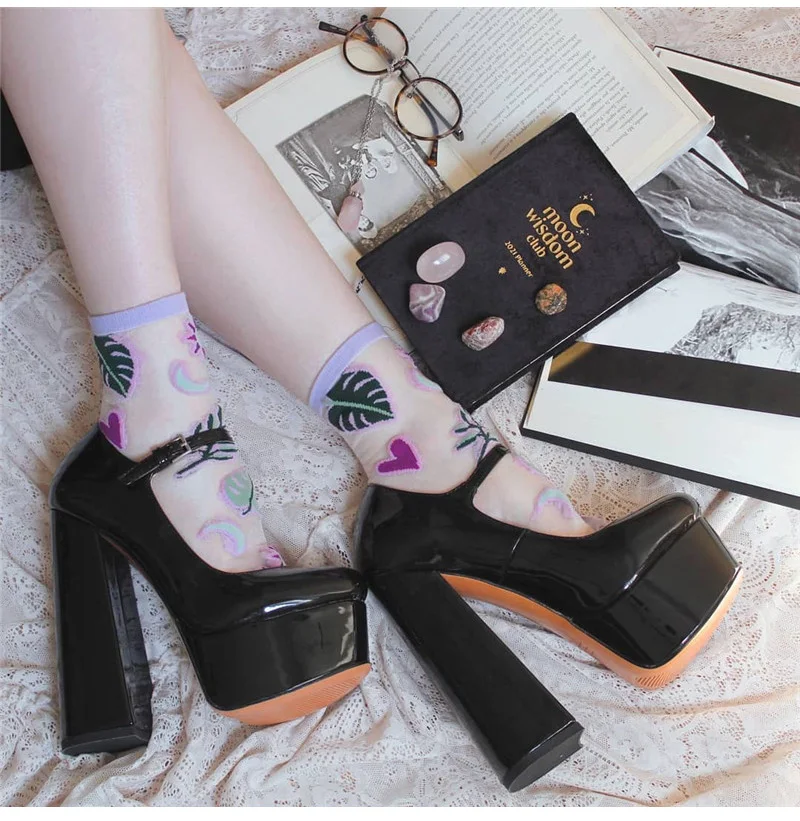 Onlymaker Women Pumps Mary-Jane Platform Black Pink Chunky 16CM High Heels Ankle Strap Dress Party Hoof Heel Plus Size Shoes