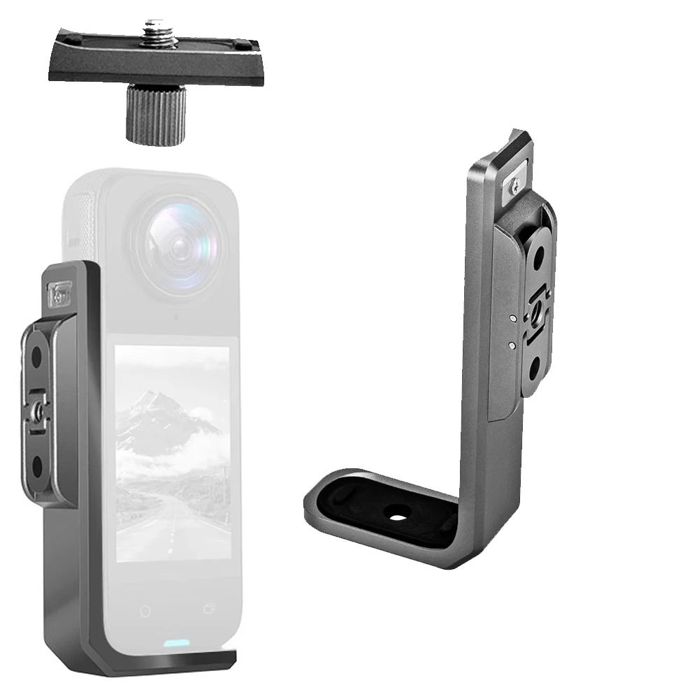 

For Insta360 X5 Magnetic Foldable Mount Adapter L-shaped Horizontal Vertical Quick Release Mount For Insta360 X5 Accessories