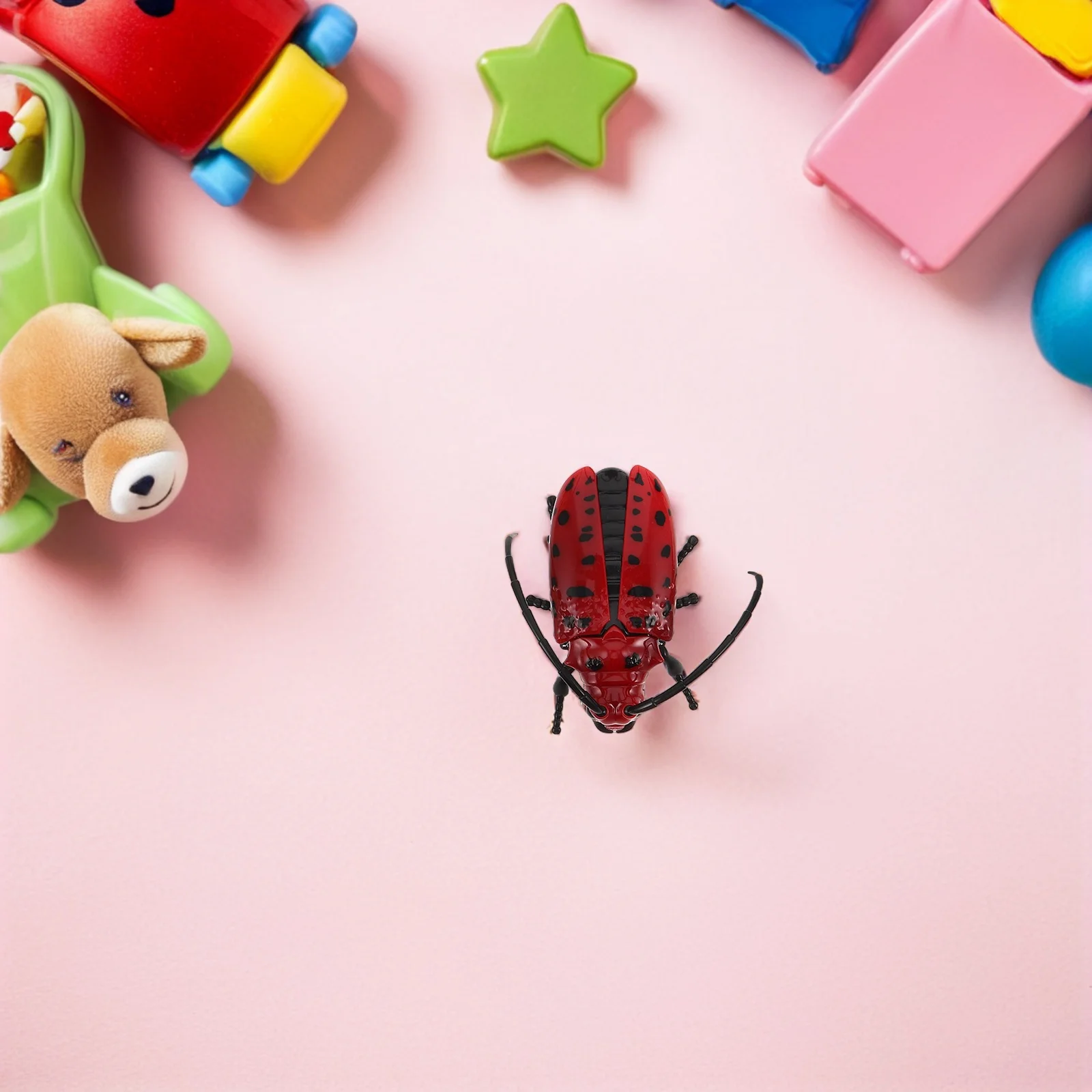 6 pçs acabar inseto plástico realista longicórnio besouro simulação rastejando bug brincadeira festa favor realista longicórnio besouro brinquedo