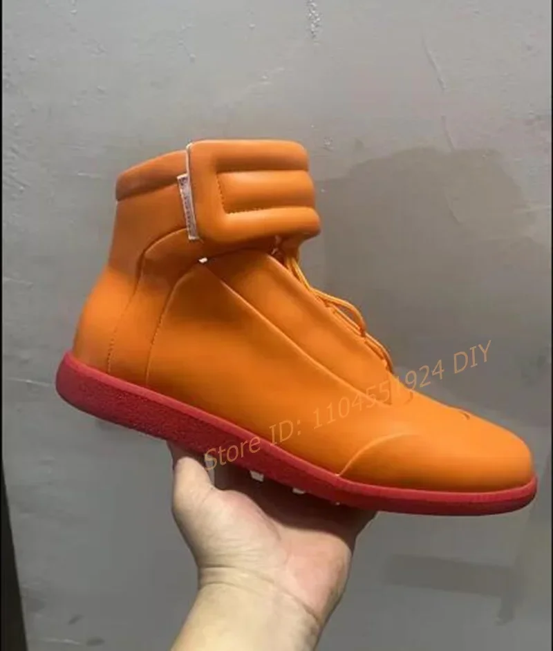 أحذية رياضية جلدية عالية الجودة مع حزام تثبيت - أحذية رياضية للحفلات المسائية للرجال للأنشطة الخارجية أحذية كاجوال يومية Zapatillas #5