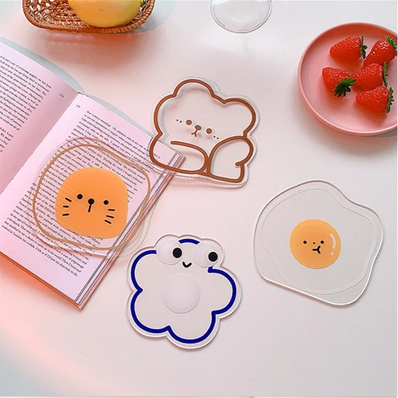 Acrylic Cartoon Coaster Simple Non-Slip Thermal Insulation Bowl Pad Ins Style Creative High Temperature Home Table Mat