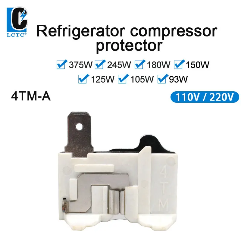 LCTC 110V 220V Refrigerator Voltage Protector Relay And Thermal Overload Protection For Air Conditioner Stainless Steel 4TM-A