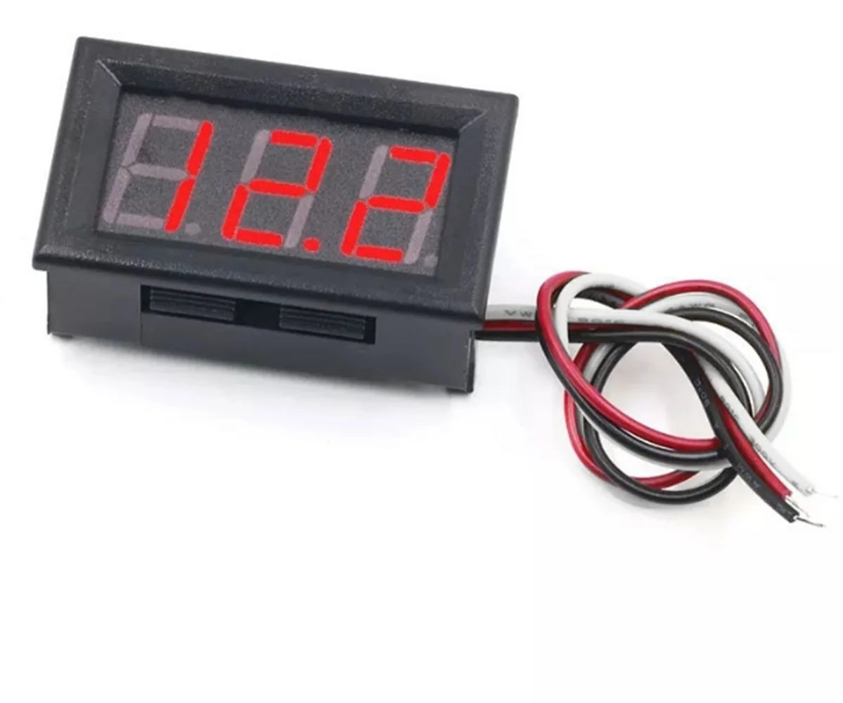 0.56-inch three wire DC0V-30.0V DC voltage meter head LED display digital voltmeter reverse protection