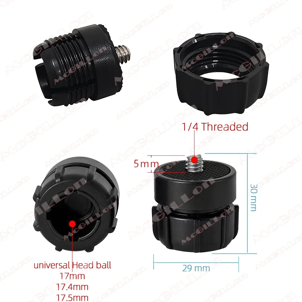 Universal 17mm Kugelhalterung Luftauslass Befestigungsclip Mutter Schraube Basis Option Halter für Autotelefonhalter GPS Dash Saugnapfhalterung – Detail 9