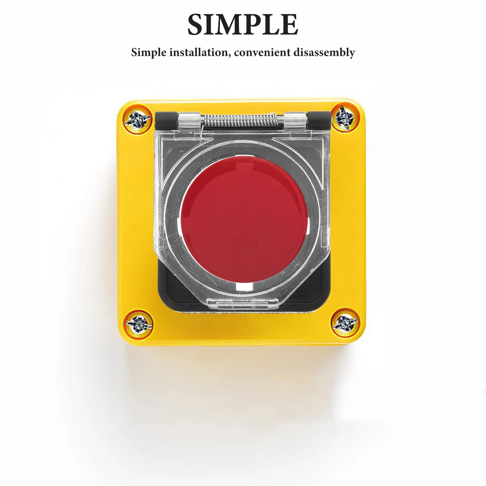 

2Pcs Waterproof Power Button Cover Durable Plastic Switch Guard Push Button Protector Safety Switch Lid for Device Protection