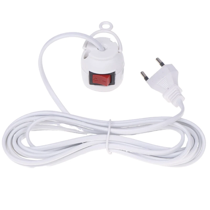 EU Plug 4M Power Cord Cables E27 Lamp Base Holder With Switch For Pendant Led Bulbs Fixture Hanglamp Suspension Socket