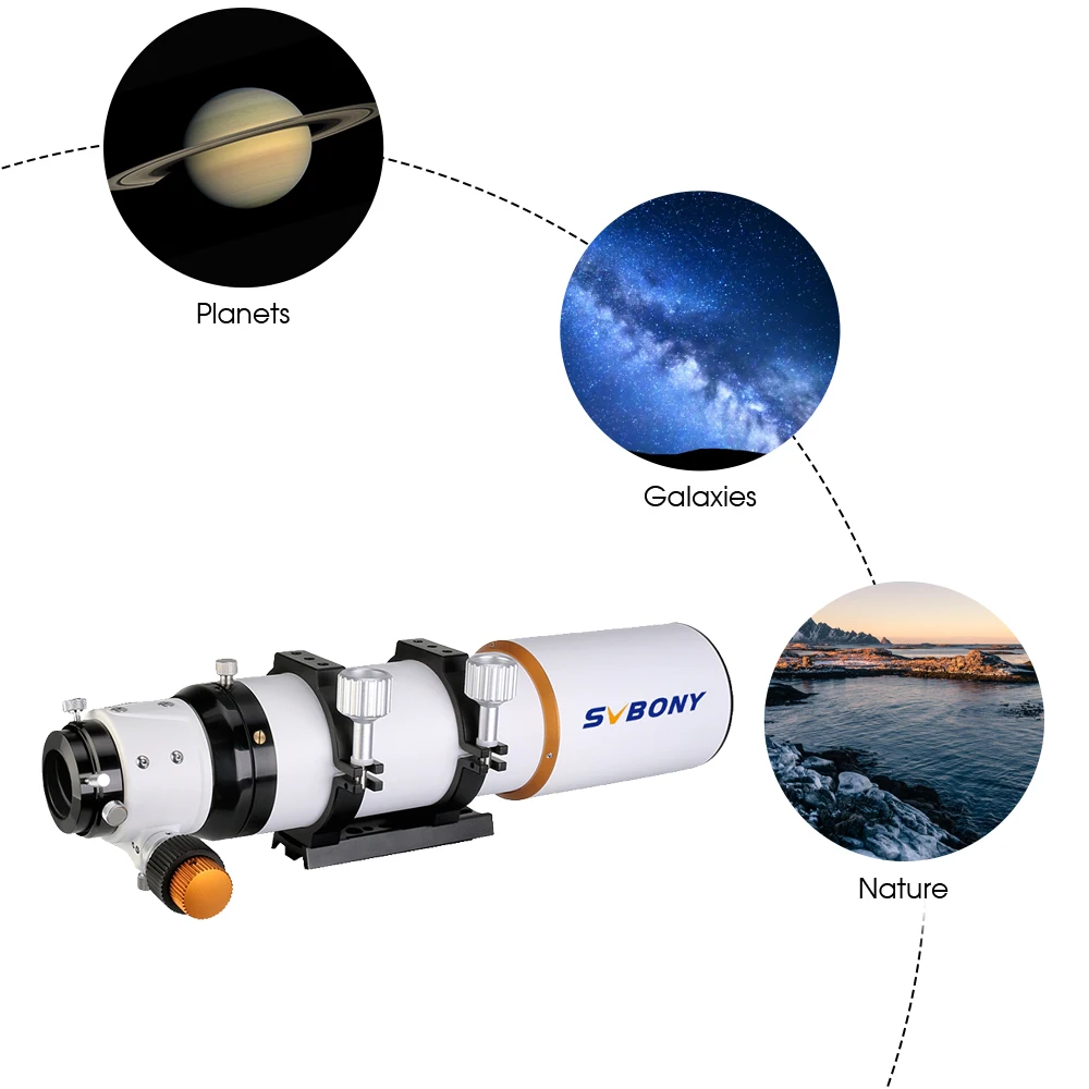 Svbony SV503 Astro Telescope 70/80/102ED Extra Low Dispersion Achromatic Refractor OTA For Exceptional Viewing Astrophotography