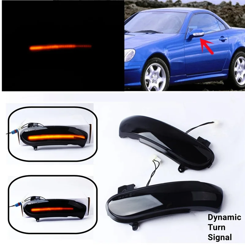 Car Dynamic Turn Signal Light LED Side Mirror Indicator Blinker Lamp for Mercedes-Benz W171 R171 SLK R230 W230