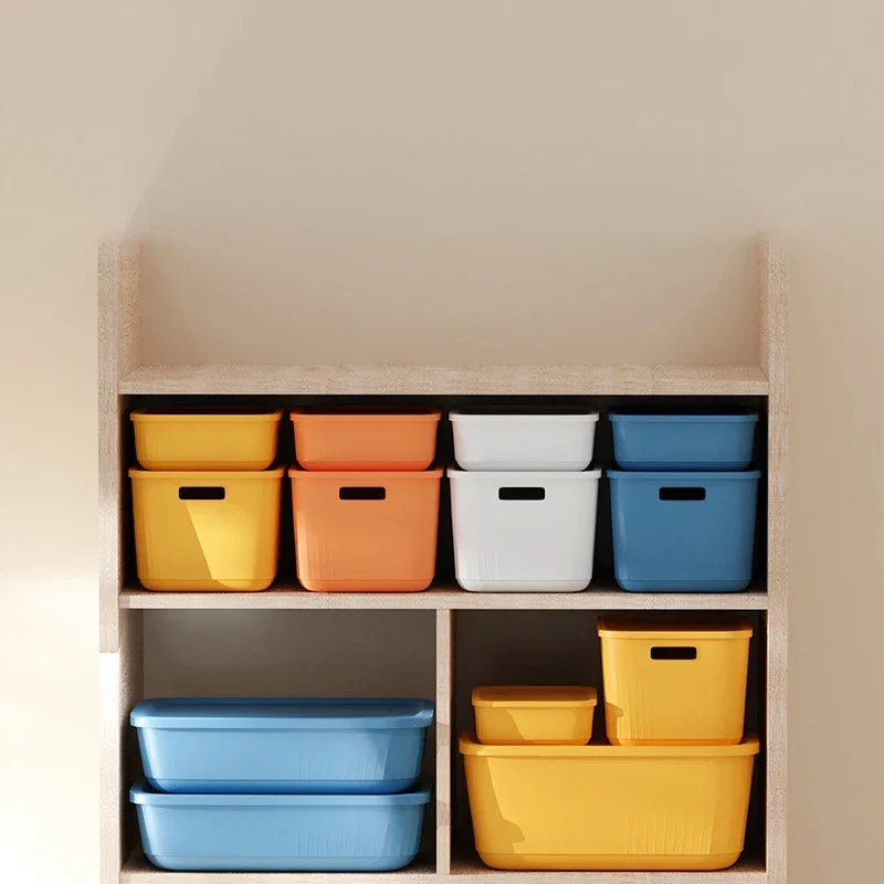 Large Capacity Sundries Storage Box Cosmetics Snacks Toys Clothes Storage Basket Plastic Household Wardrobe Organizer