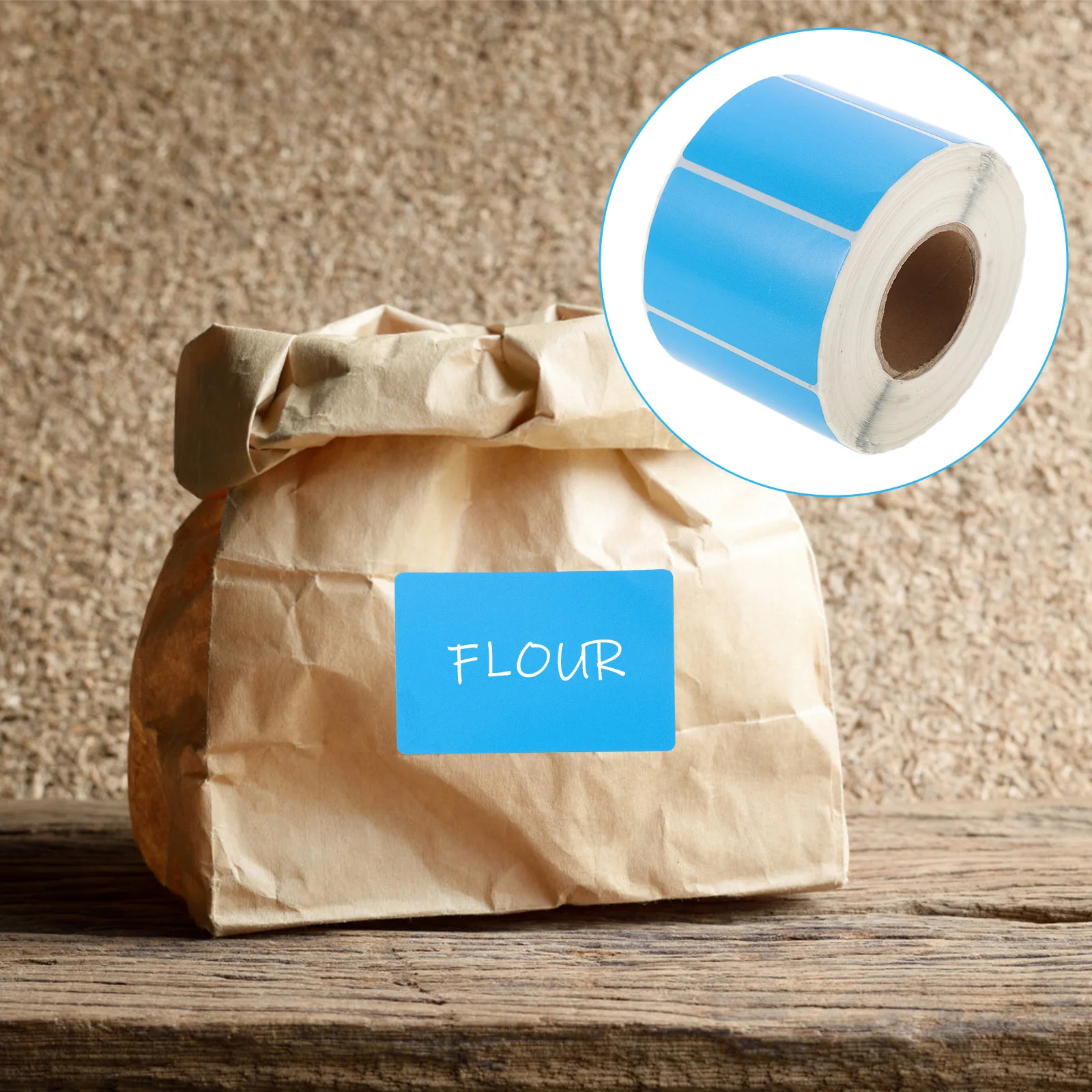 

Colorful Thermal Paper Labels Waterproof Self-Adhesive Blank Stickers For Office Kitchen Milk Tea Shop No Ribbon Needed