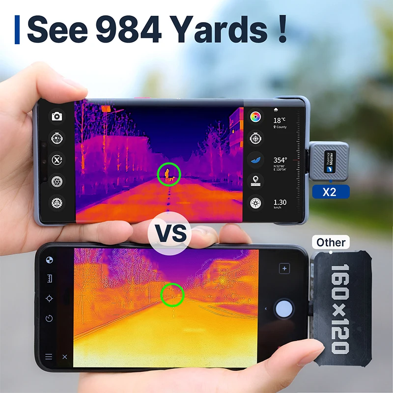 X2 50 هرتز رؤية ليلية حرارية للصيد لمشاهدة الدوريات