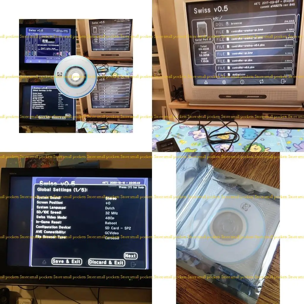 

R1WD для GameCub и SD2SP2, адаптер считывателя карт TF, замена и для швейцарского загрузочного диска, Mini DVD