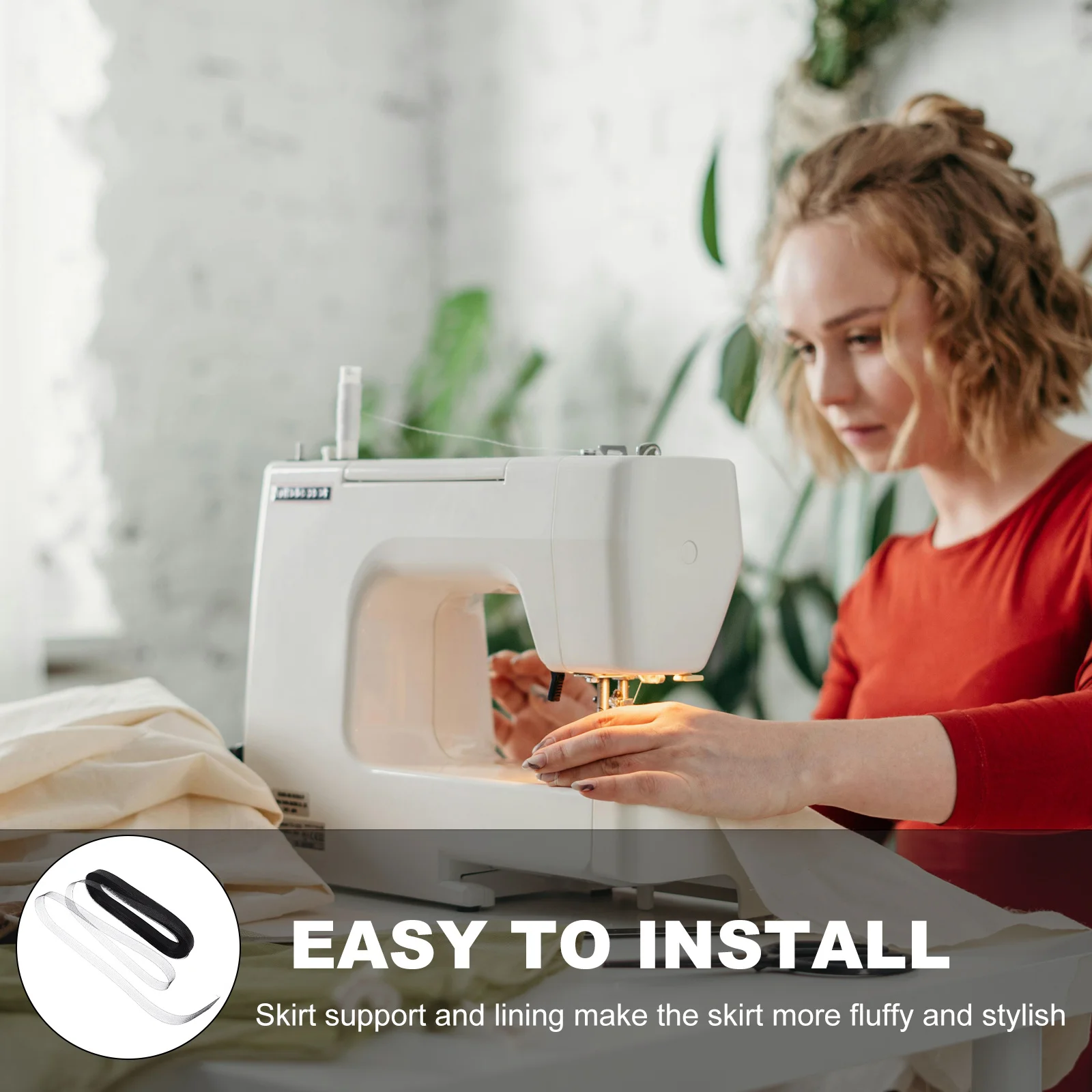 

1 Roll Multi-Function Cuttable Polyester Boning Dress Sewing Boning Household DIY Wear-Resistant Dress Accessory Roll