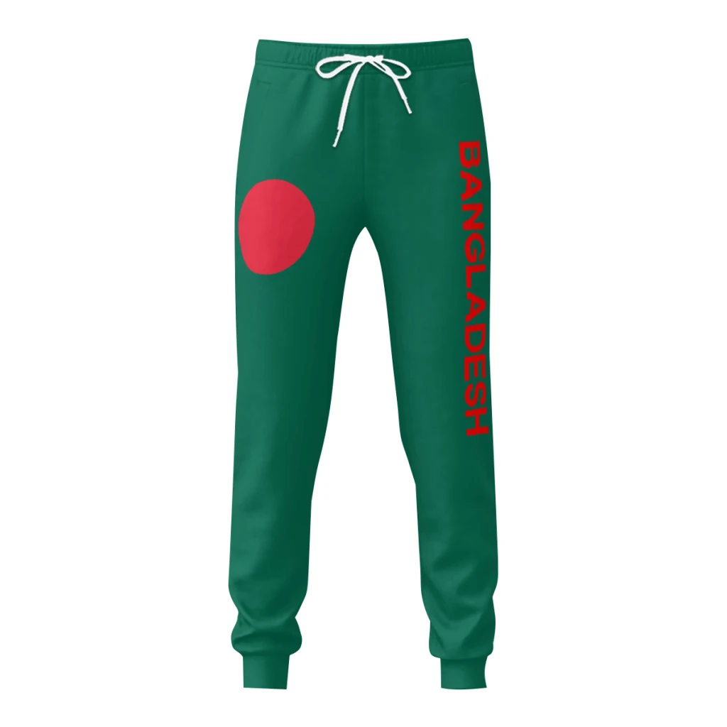 Mens Sweatpants Bangladesh Flag Pants with Pockets Joggers Soccer Football Multifunction Sports Sweat With Drawstring