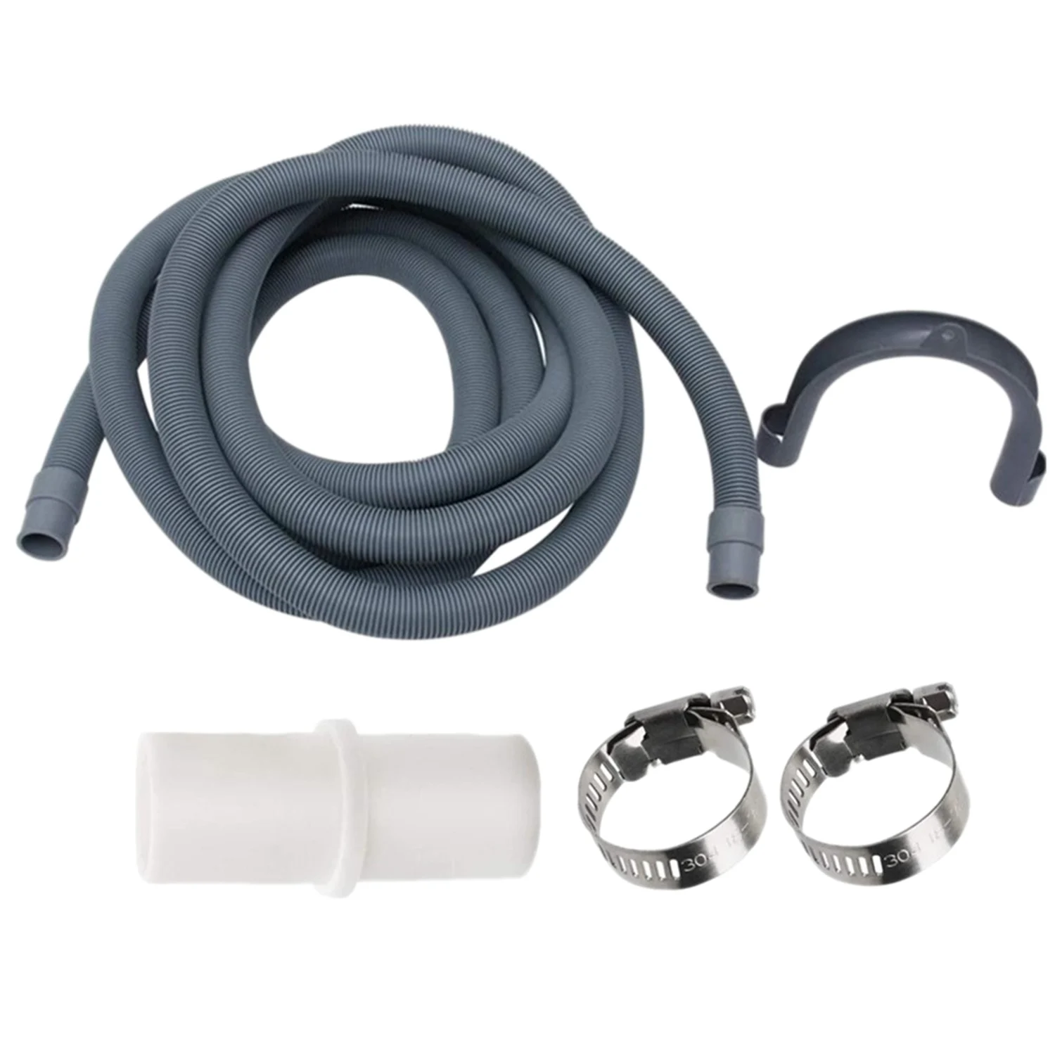 

4 Pcs Washing Machine Drainage Pipe Hose,Washer Drain Hose for Washing Drainage Pipe,with U Shape Holder,5 Feet Long