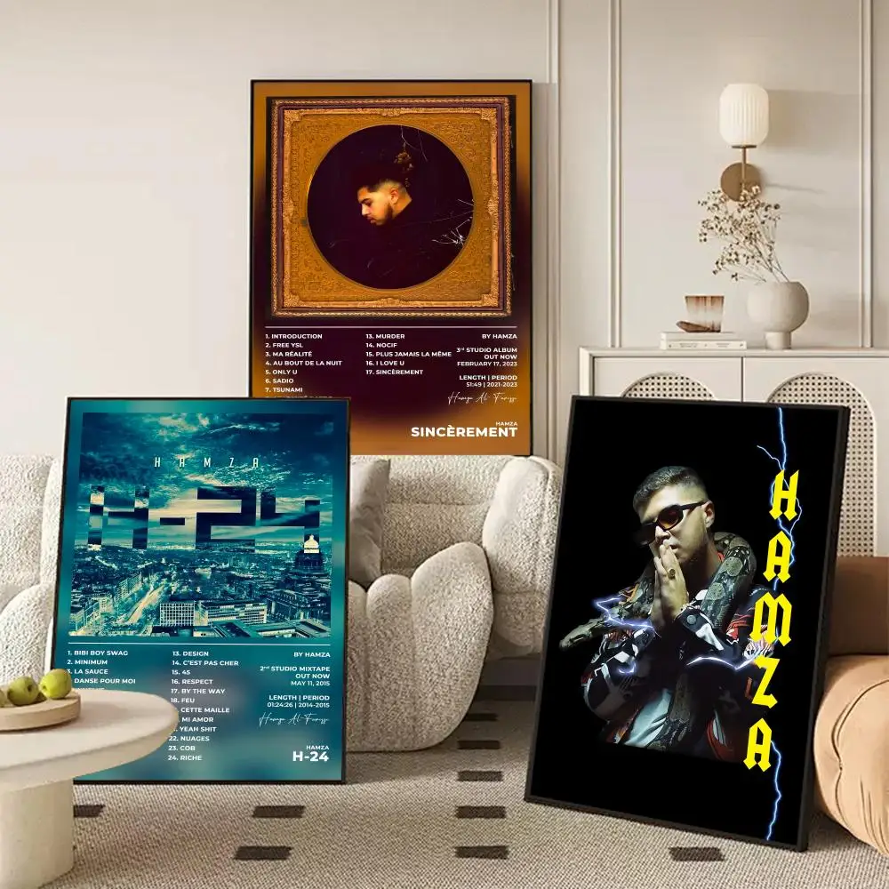 Belgian rapper H-Hamza Painting Calligraphy Canvas Poster Wall Art interior Hallway Home Decoration Holiday Gifts