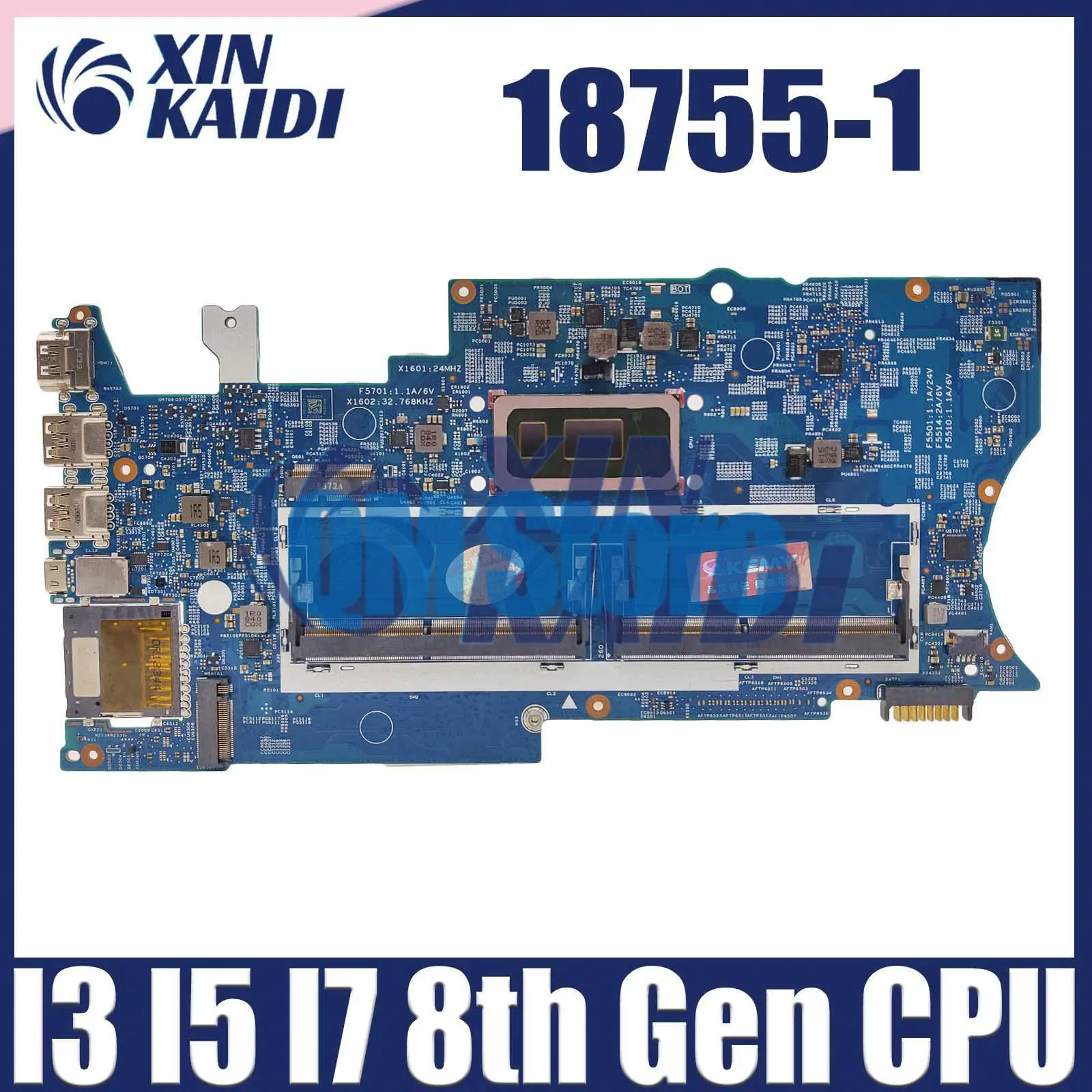 18755-1 Mainboard For HP X360 14-BA L39180-001 L41253-00 Laptop Motherboard With i3-8145U i5-8265U i7-8565U CPU