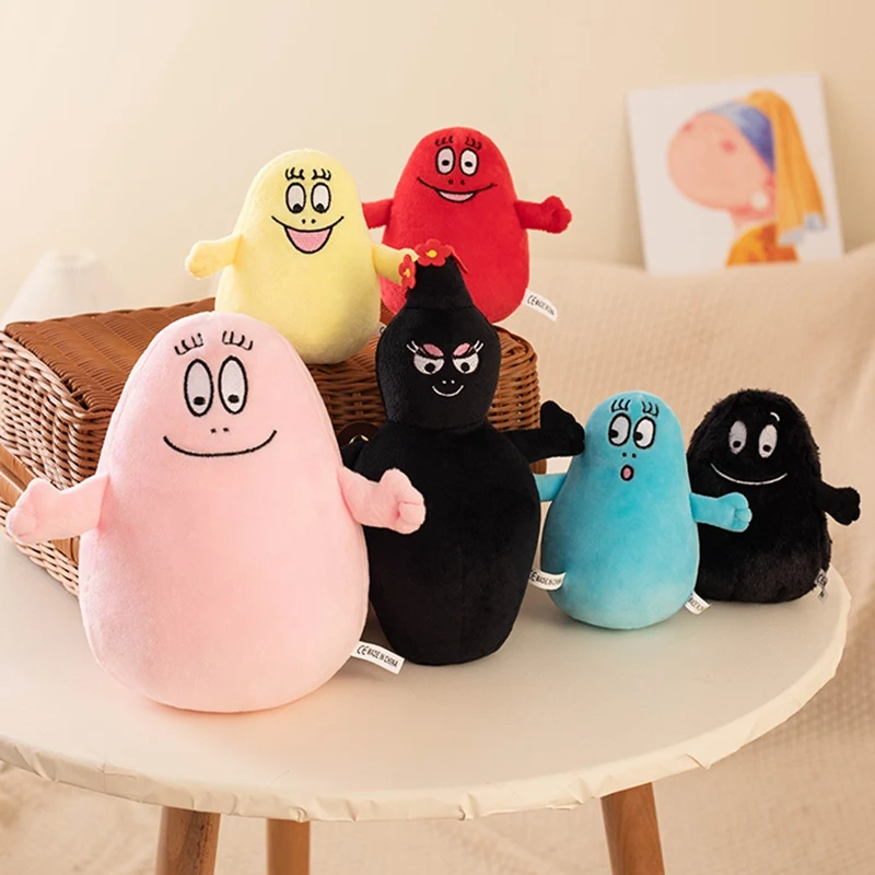 Juguetes de peluche de Barbapapa de dibujos animados para niños, muñecas de peluche suaves para bebés, juguetes de regalo suaves cómodos, decoración del hogar, regalos de cumpleaños para niñas