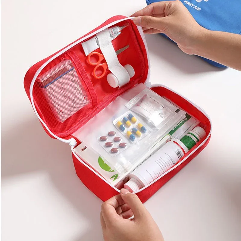 Kit de primeros auxilios portátil vacío para viajes al aire libre, bolsa médica pequeña, almacenamiento de supervivencia de emergencia, caja médica