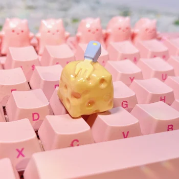 Cute Customized Cheese Keycap Personality Creative Resin Mechanical Keyboard for Key Cap Chesse